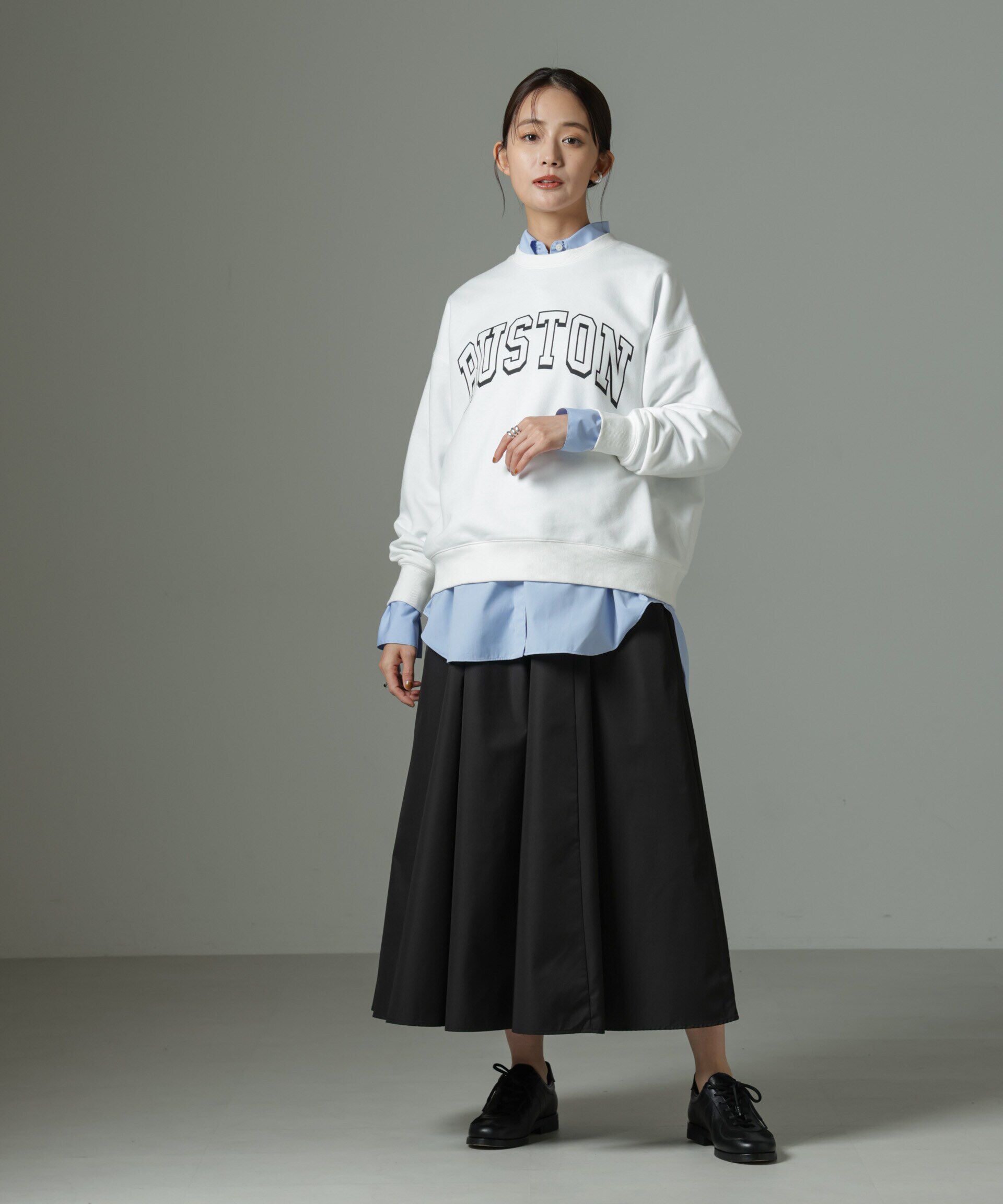 nano･universe「ウェストゴムギャザースカート」|スカート|