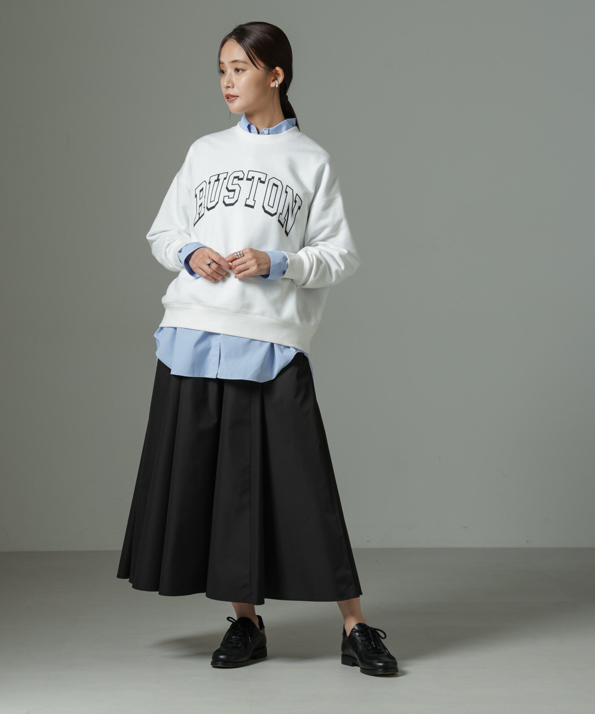 nano･universe「ウェストゴムギャザースカート」|スカート|