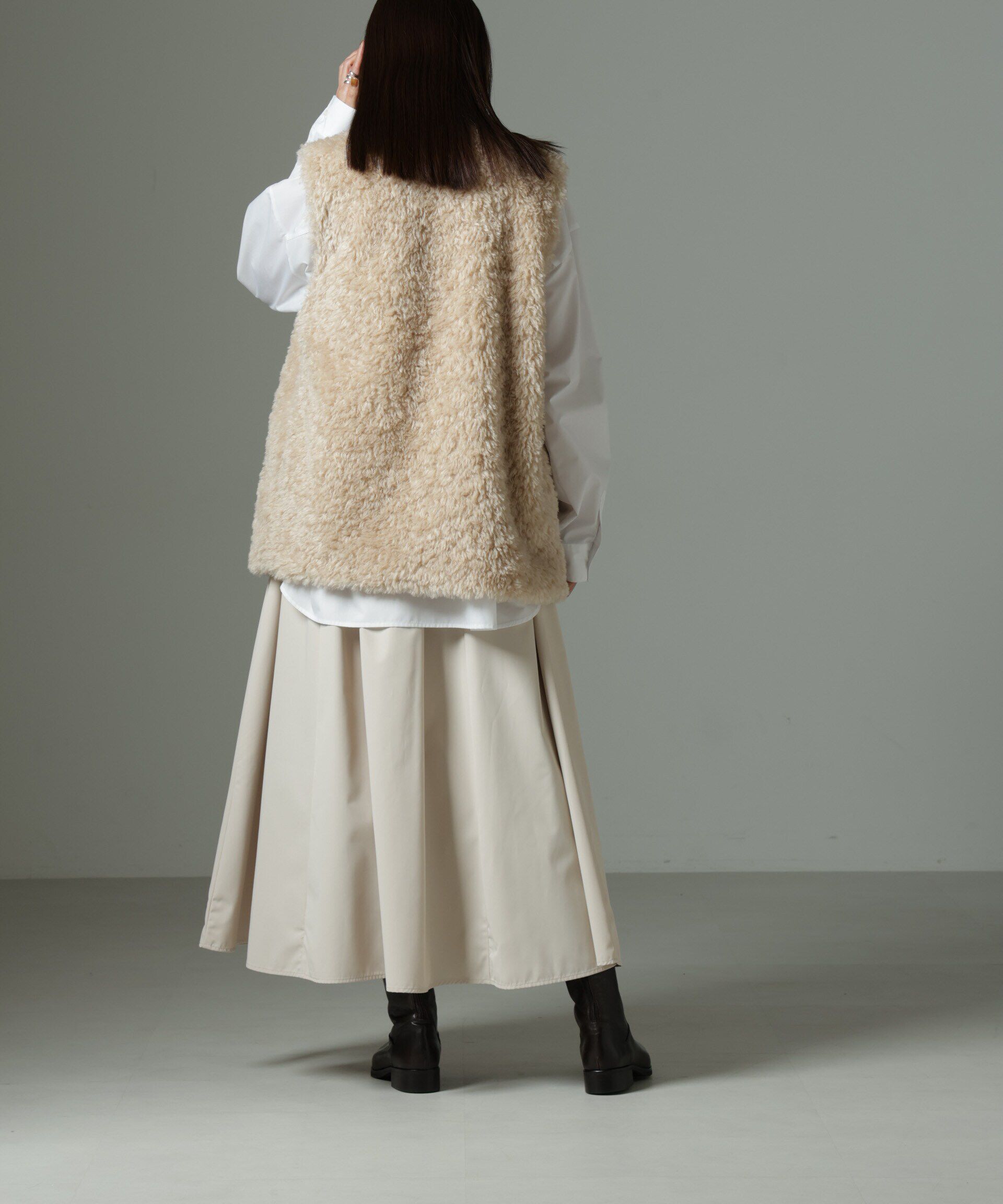 nano･universe「ウェストゴムギャザースカート」|スカート|