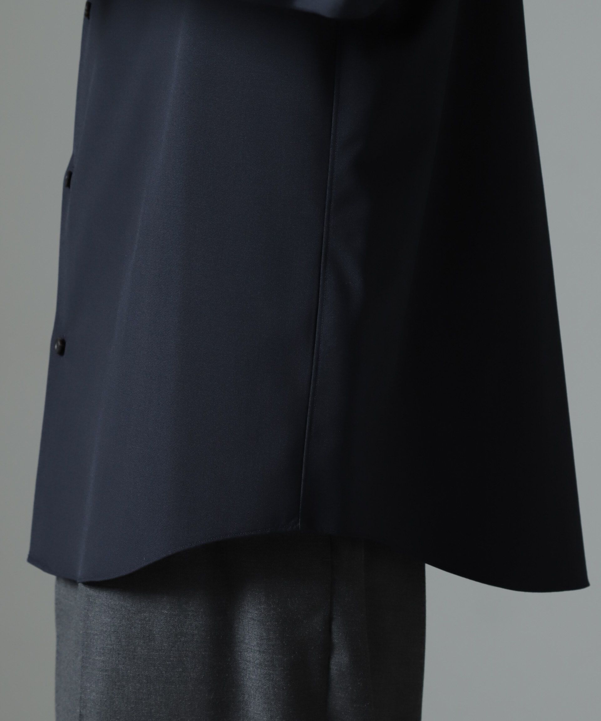 nano･universe「ウールブレンドウォッシャブルセミワイドカラーシャツ」|シャツ・ブラウス|