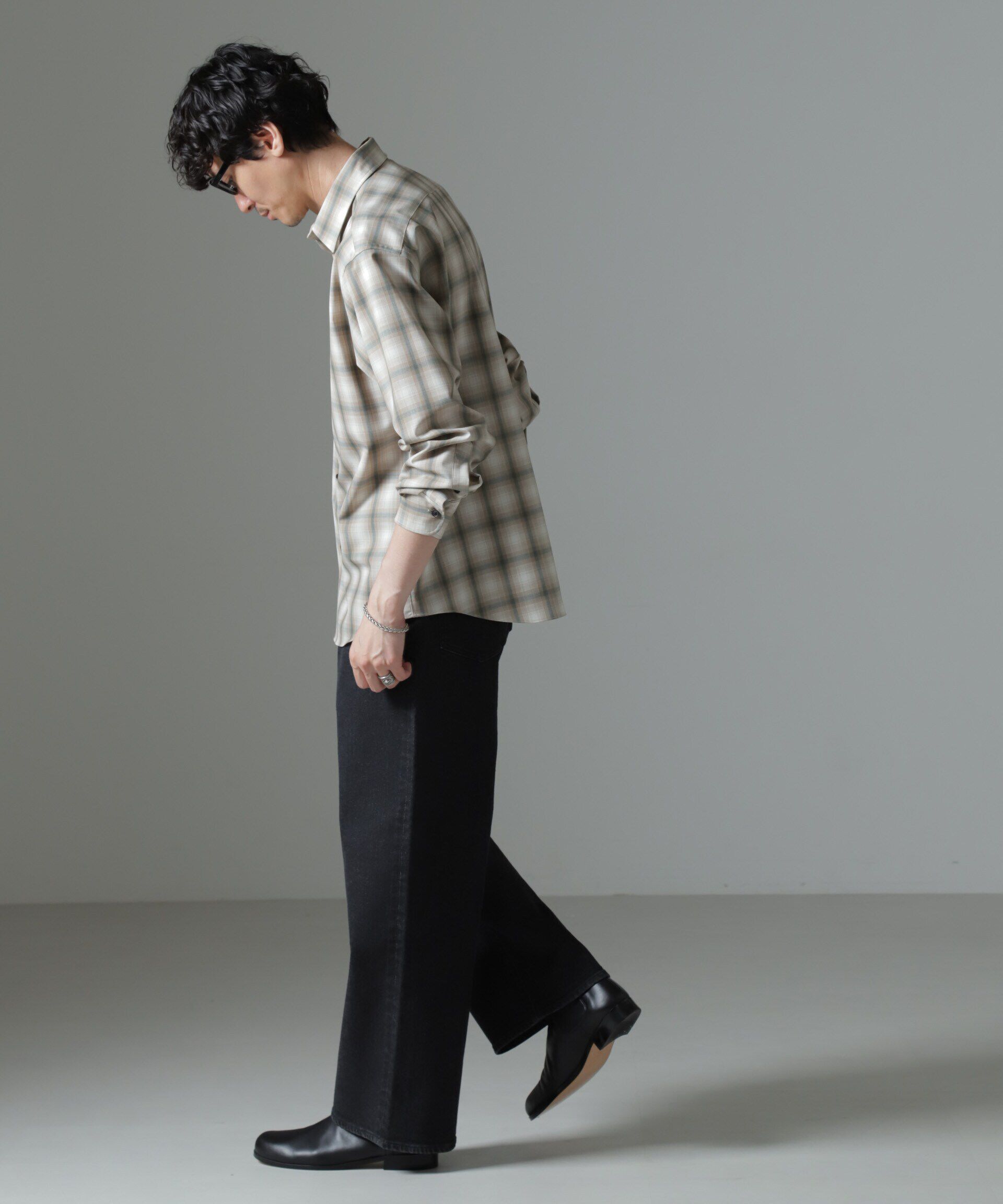 nano･universe「ウールブレンドウォッシャブルセミワイドカラーシャツ」|シャツ・ブラウス|