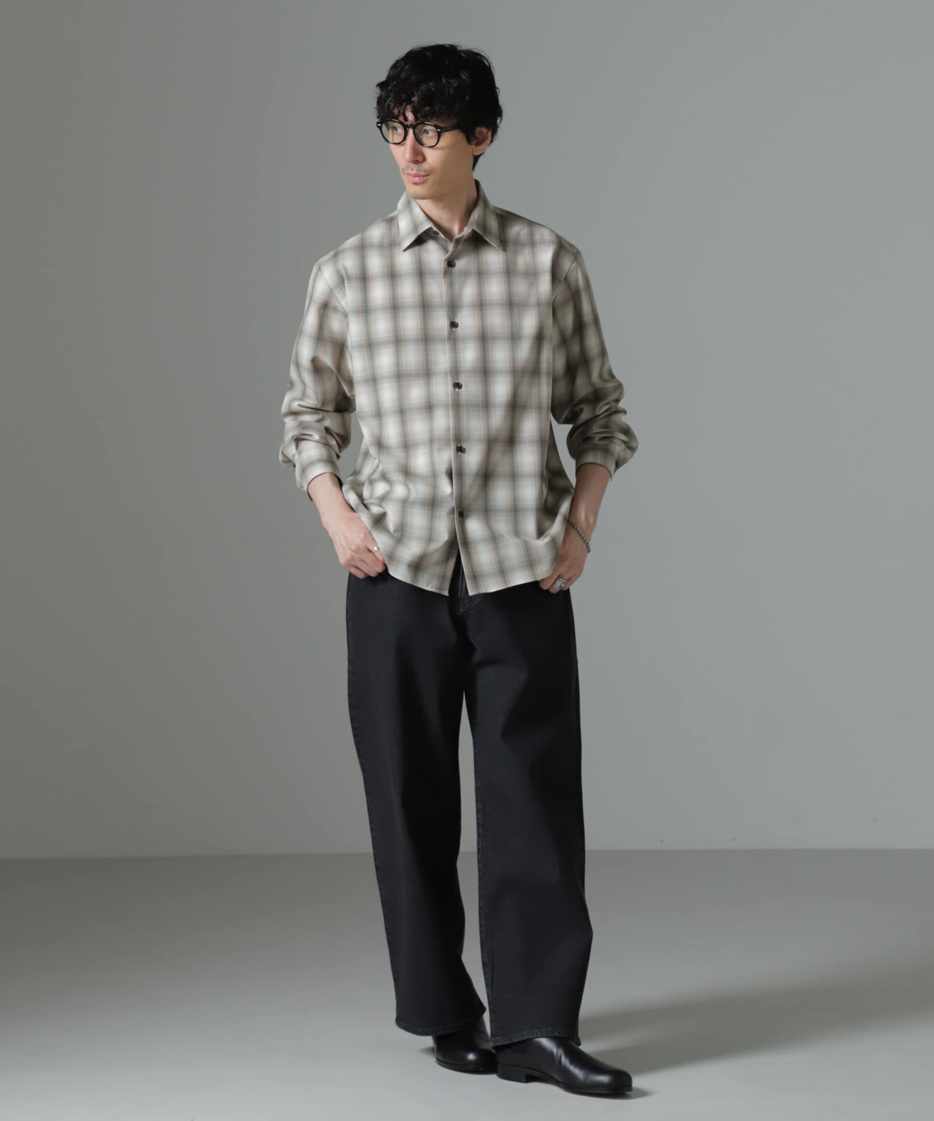 nano･universe「ウールブレンドウォッシャブルセミワイドカラーシャツ」|シャツ・ブラウス|