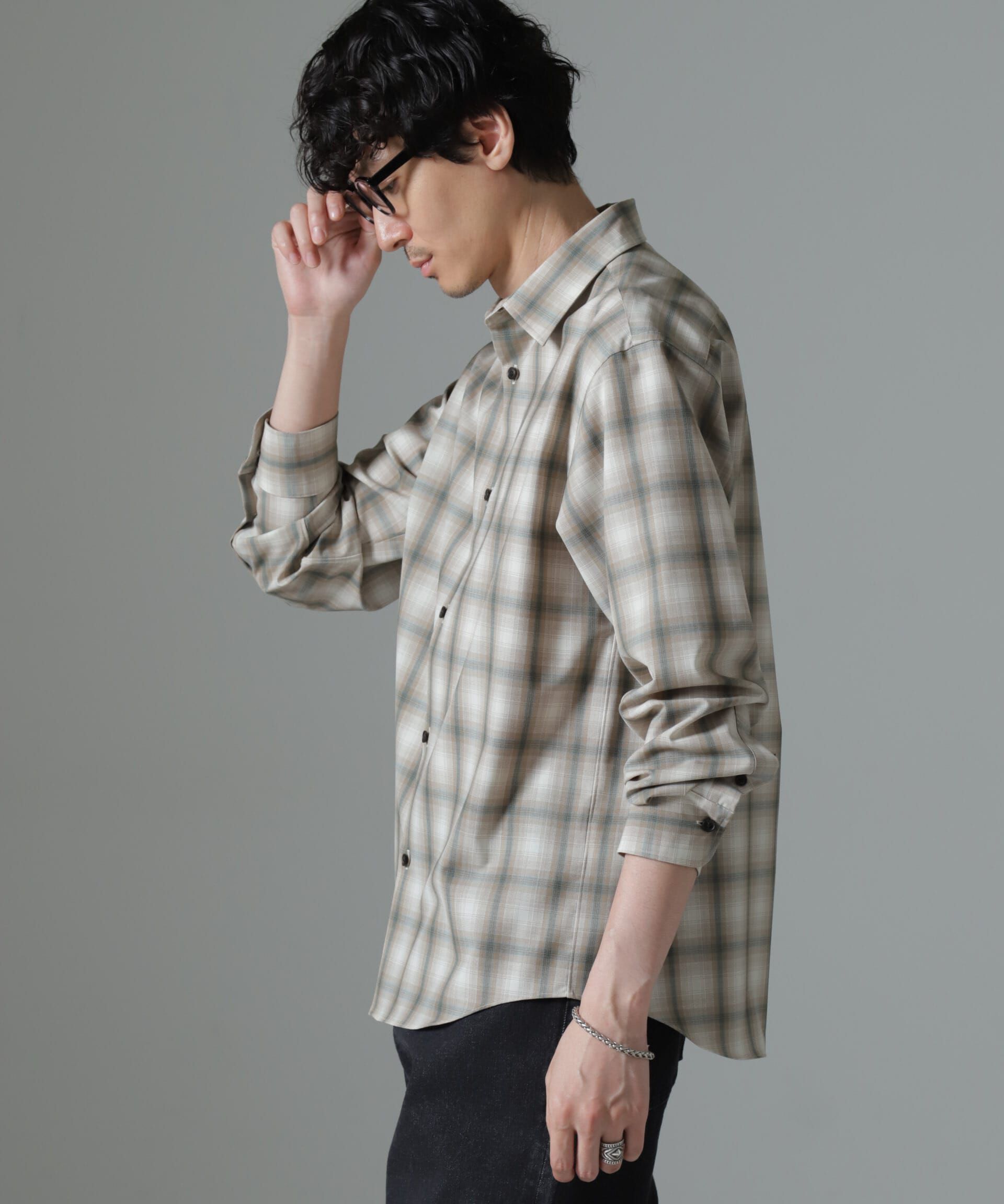 nano･universe「ウールブレンドウォッシャブルセミワイドカラーシャツ」|シャツ・ブラウス|