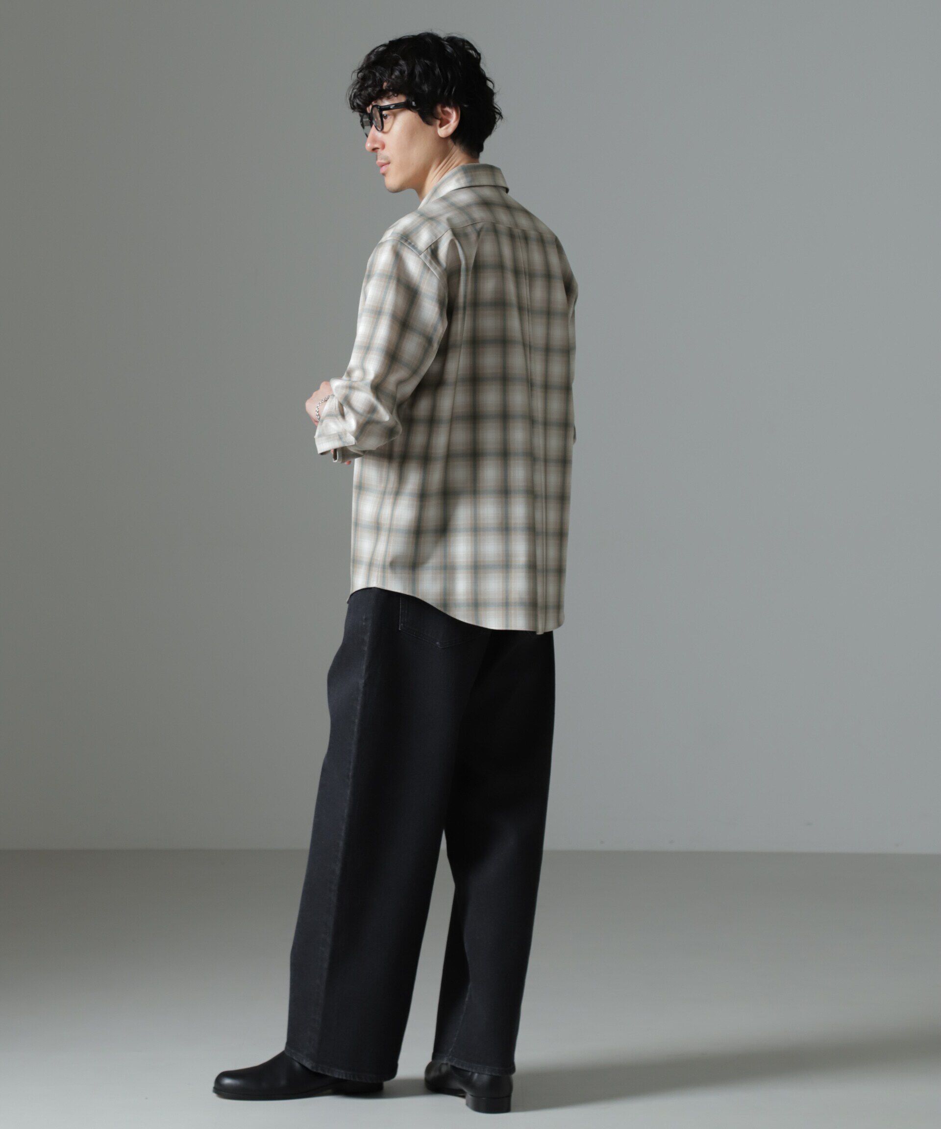 nano･universe「ウールブレンドウォッシャブルセミワイドカラーシャツ」|シャツ・ブラウス|