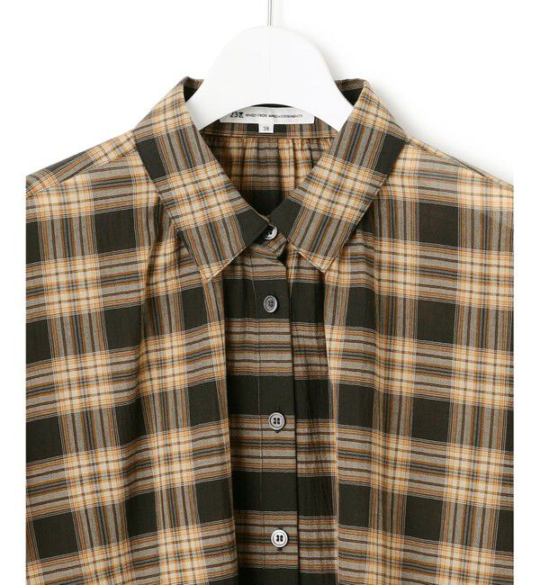 23区「【WEB&一部店舗限定】シアーコットン チェック シャツ」|シャツ・ブラウス|