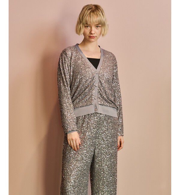 Grace Class「スパンコールニットカーディガン」|カーディガン|