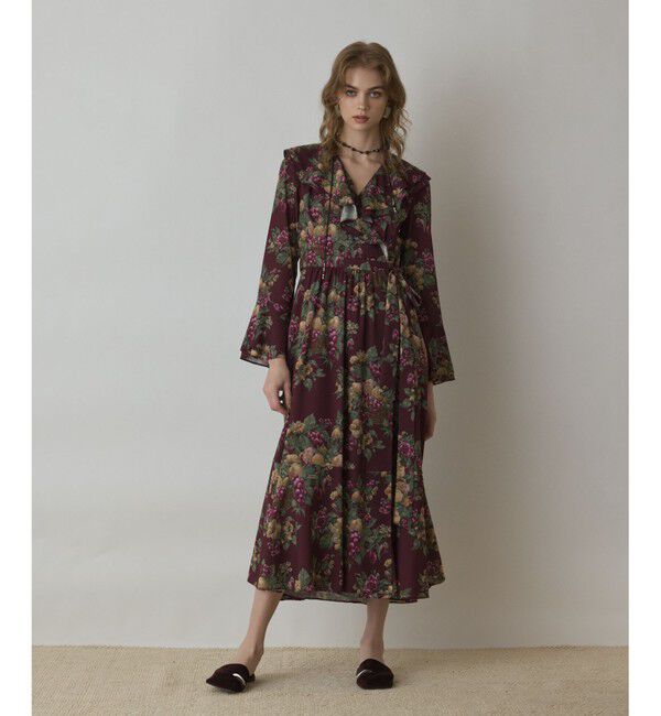 GRACE CONTINENTAL「ボタニカルベリープリントワンピース」|ワンピース|