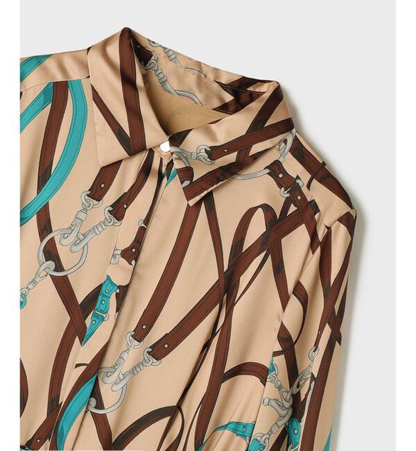 Grace Class「ベルトプリントシャツドレス」|ワンピース|