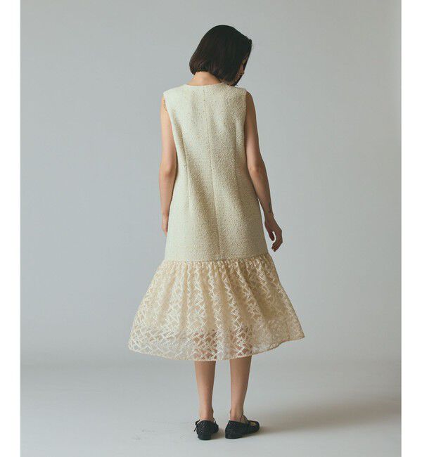 Grace Class「チュールコンビツイードワンピース」|ワンピース|