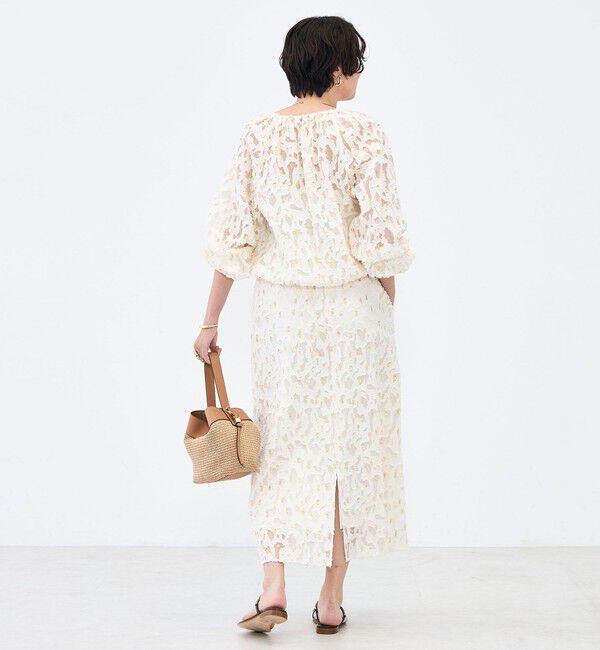 NOLLEY'S「《セットアップ対応》【KIRYU】ウォッシャブルラメジャガードスカート」|フレア|