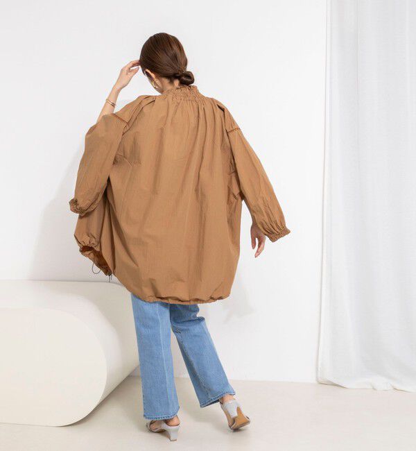 NOLLEY'S「【MARILYN MOON/マリリーンムーン】ウォッシャブルシャーリングギャザーブルゾン」|ブルゾン・スタジャン|