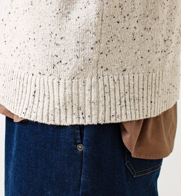 GLOSTER「【冬の大人レイヤードに】ネップハーフジッププルオーバー」|ニット・セーター|