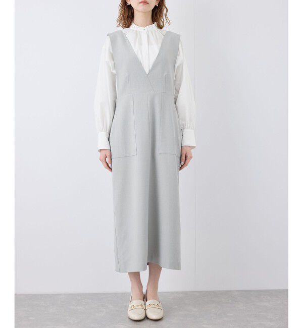 Rope&rsquo;Picnic「デザインポケットジャンパースカート」|ワンピース|