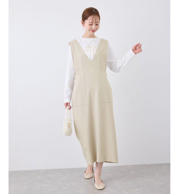 Rope&rsquo;Picnic「デザインポケットジャンパースカート」|ワンピース|