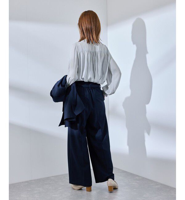 Rope&rsquo;Picnic「割繊ギャザーブラウス」|シャツ・ブラウス|