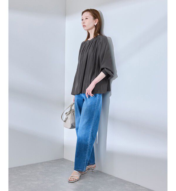 Rope&rsquo;Picnic「割繊ギャザーブラウス」|シャツ・ブラウス|