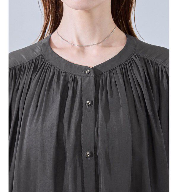 Rope&rsquo;Picnic「割繊ギャザーブラウス」|シャツ・ブラウス|