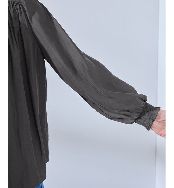 Rope&rsquo;Picnic「割繊ギャザーブラウス」|シャツ・ブラウス|