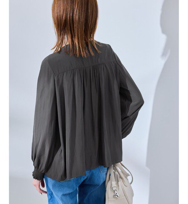 Rope&rsquo;Picnic「割繊ギャザーブラウス」|シャツ・ブラウス|