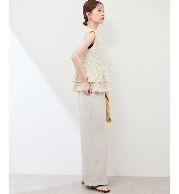 Rope&rsquo;Picnic「小花柄ティアードゼロスリーブブラウス」|シャツ・ブラウス|