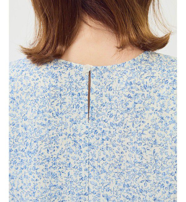 Rope&rsquo;Picnic「小花柄ティアードゼロスリーブブラウス」|シャツ・ブラウス|