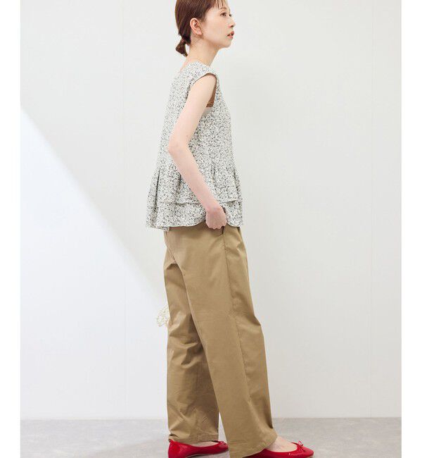 Rope&rsquo;Picnic「小花柄ティアードゼロスリーブブラウス」|シャツ・ブラウス|