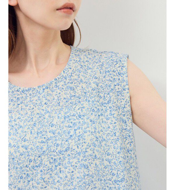 Rope&rsquo;Picnic「小花柄ティアードゼロスリーブブラウス」|シャツ・ブラウス|