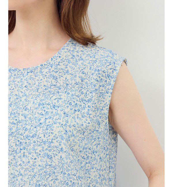 Rope&rsquo;Picnic「小花柄ティアードゼロスリーブブラウス」|シャツ・ブラウス|