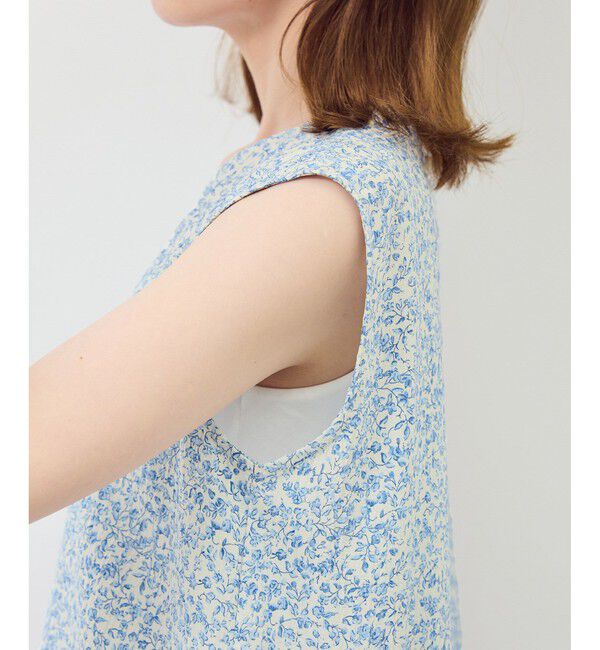 Rope&rsquo;Picnic「小花柄ティアードゼロスリーブブラウス」|シャツ・ブラウス|