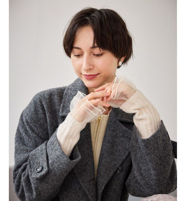 ROPE PICNIC PASSAGE「フリル付ハンドウォーマー」|手袋|