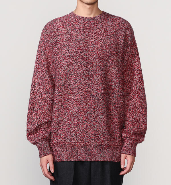  「COOHEM | カラーミックス クルーネックニットプルオーバー MEN」|ニット・セーター|