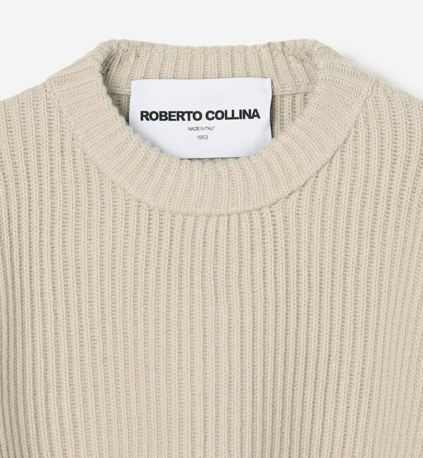  「roberto collina | リブニット クルーネックセーター WOMEN」|ニット・セーター|