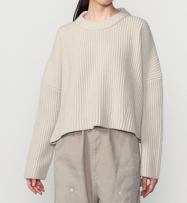  「roberto collina | リブニット クルーネックセーター WOMEN」|ニット・セーター|