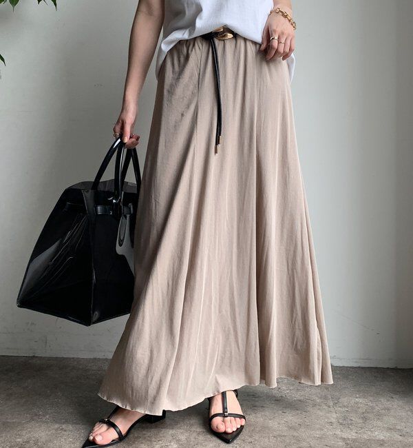  「【夏も快適！】ドライタッチカットフレアスカート」|スカート|