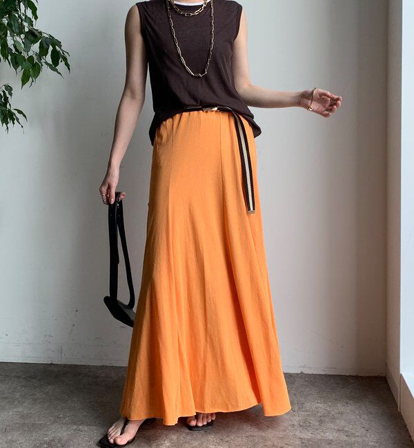  「【夏も快適！】ドライタッチカットフレアスカート」|スカート|