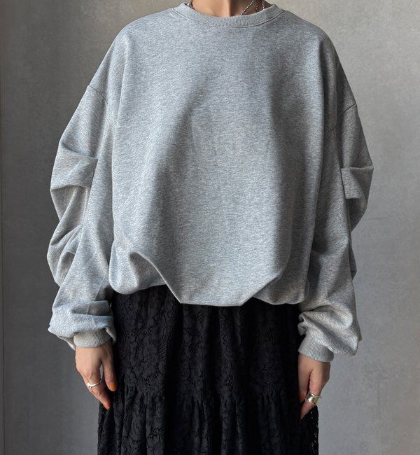  「【WEB限定】裏毛袖タックプルオーバー」|Tシャツ・カットソー|