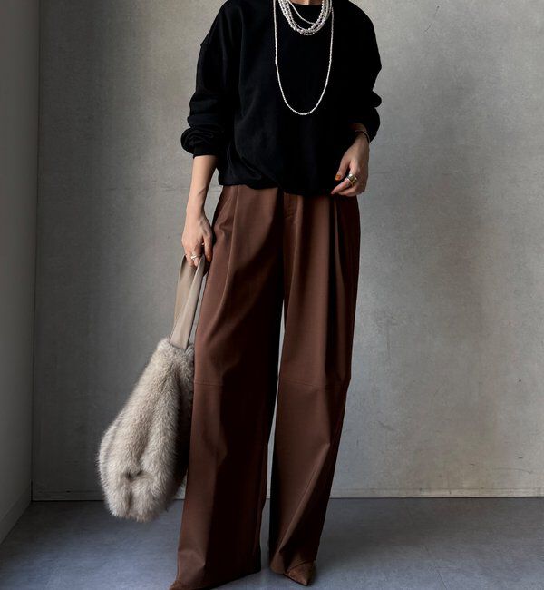  「【WEB限定】裏毛袖タックプルオーバー」|Tシャツ・カットソー|