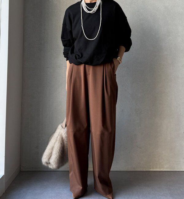  「【WEB限定】裏毛袖タックプルオーバー」|Tシャツ・カットソー|