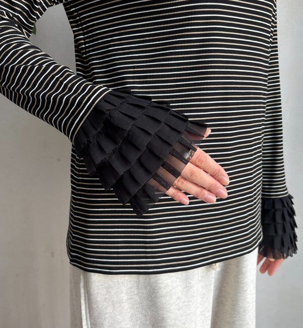  「袖フリルトップス」|Tシャツ・カットソー|