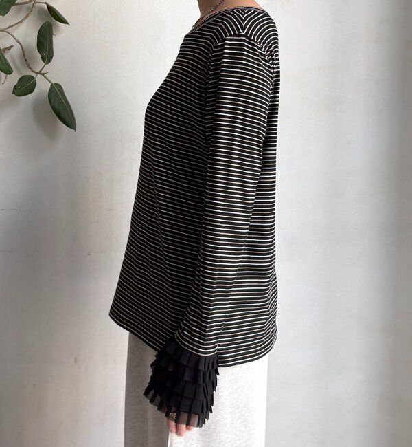  「袖フリルトップス」|Tシャツ・カットソー|