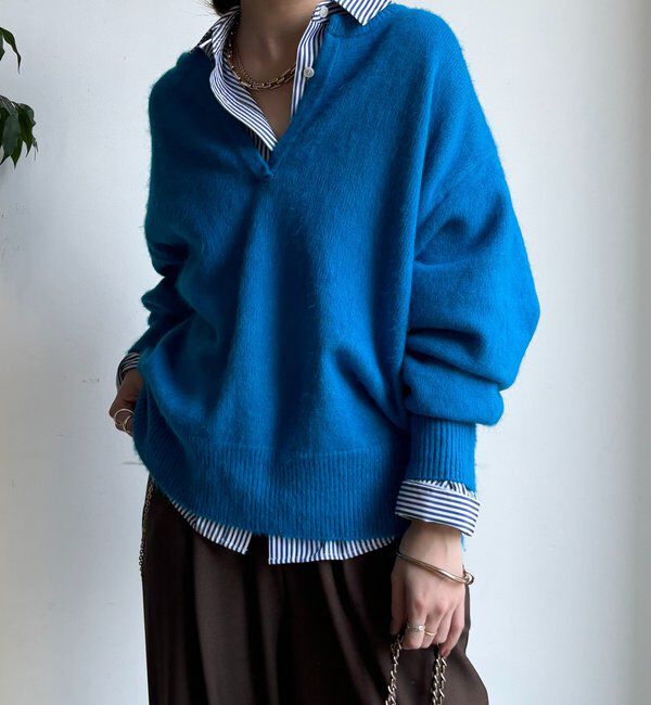  「深Vスリットニット」|ニット・セーター|