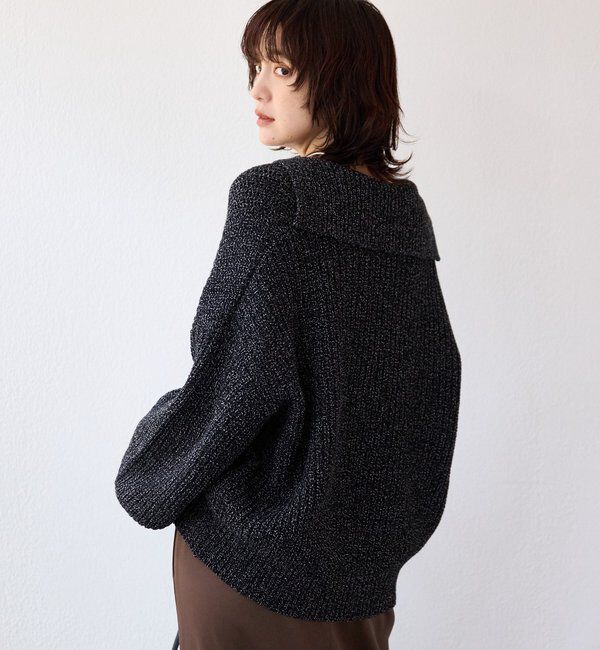  「【抜け感のある着こなしに】メランジスキッパーニット」|ニット・セーター|