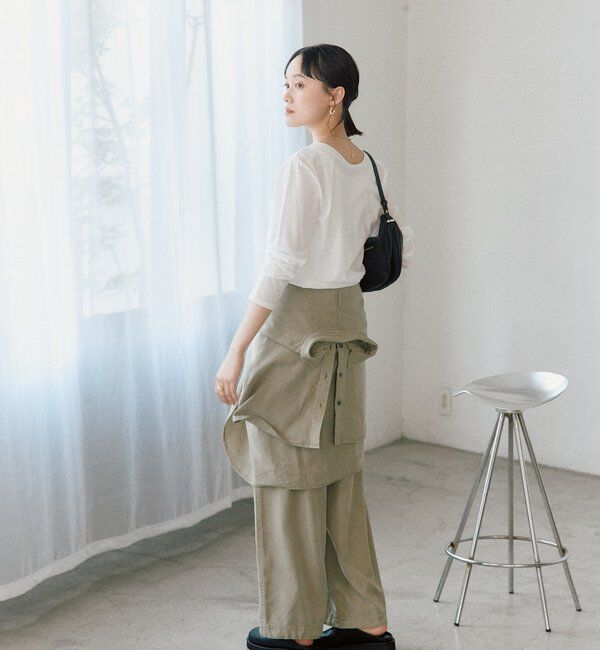  「【着回し力抜群】2wayセミシアーロンTee」|Tシャツ・カットソー|