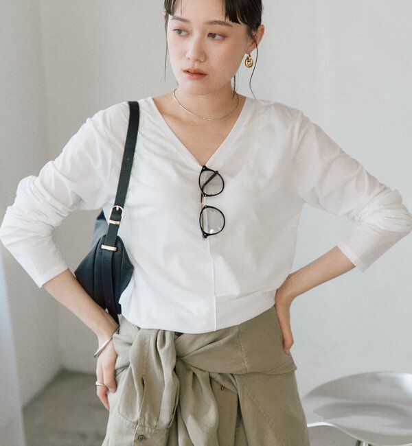  「【着回し力抜群】2wayセミシアーロンTee」|Tシャツ・カットソー|