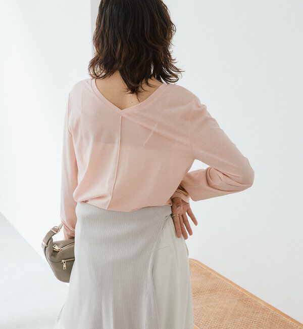  「【着回し力抜群】2wayセミシアーロンTee」|Tシャツ・カットソー|