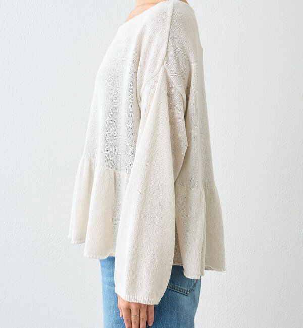  「予約【大人の甘さを演出】ルーズペプラムニット」|ニット・セーター|