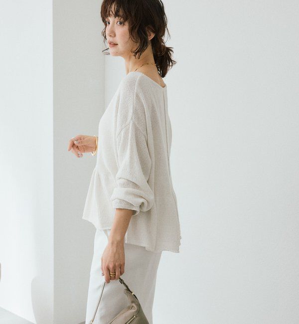  「予約【大人の甘さを演出】ルーズペプラムニット」|ニット・セーター|