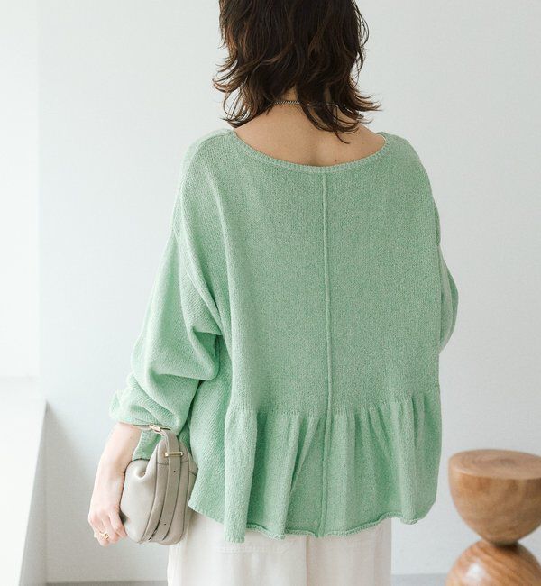  「予約【大人の甘さを演出】ルーズペプラムニット」|ニット・セーター|