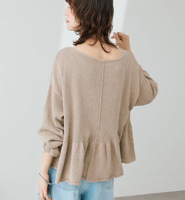  「予約【大人の甘さを演出】ルーズペプラムニット」|ニット・セーター|