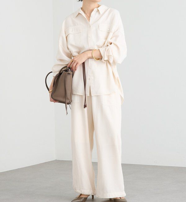  「予約【セットアップ可/こなれ感抜群】ガーメントダイ2wayワイドパンツ」|チノ|